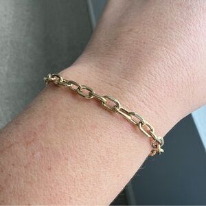 Mejuri Large Square Oval 14k Gold Bracelet